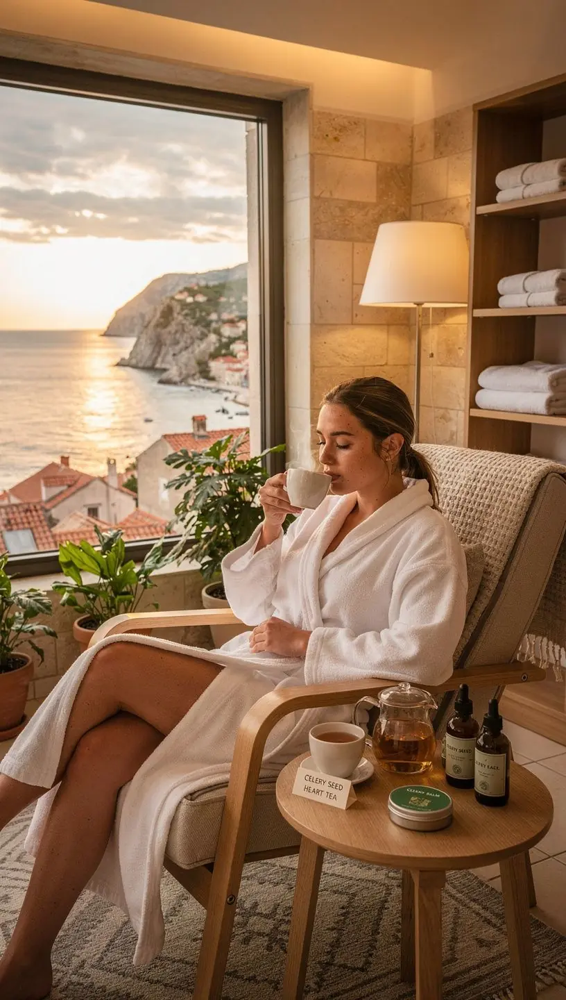 Pogled na tradicionalnu pripremu čaja od sjemenki celera.